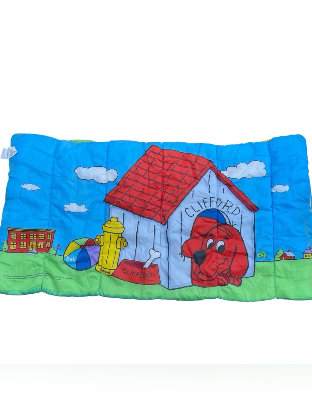 Vtg 90s Scholastic Clifford The Big Red Dog Sleeping Bag Bed Cover 30x57 PBS
